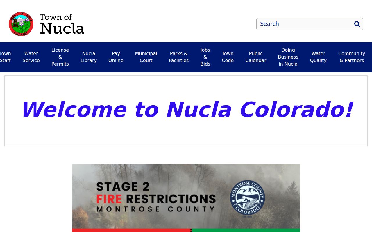 Town of Nucla criminal records and local government context
